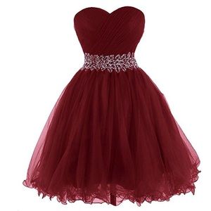 Burgundy Plus size prom dress